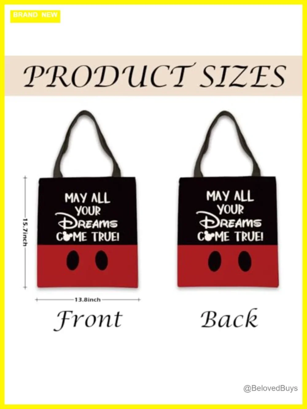 Inspiring Canvas Tote Bag, Reusable, Shopping, Work, Vacation
